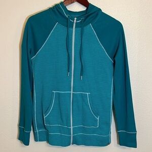 Eddie Bauer Green Zipper Athletic Hoodie